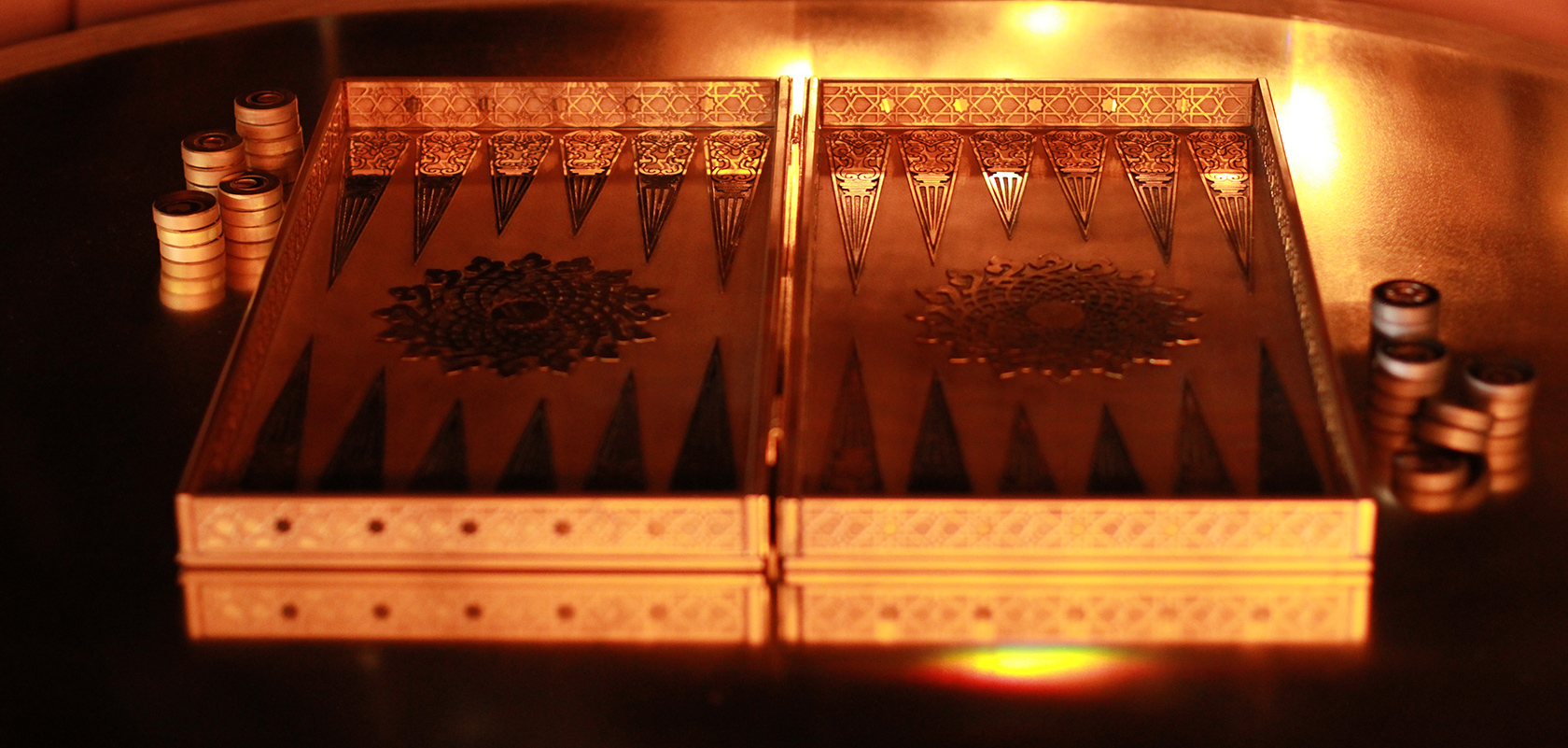 Zeyrek Glass Backgammon Set