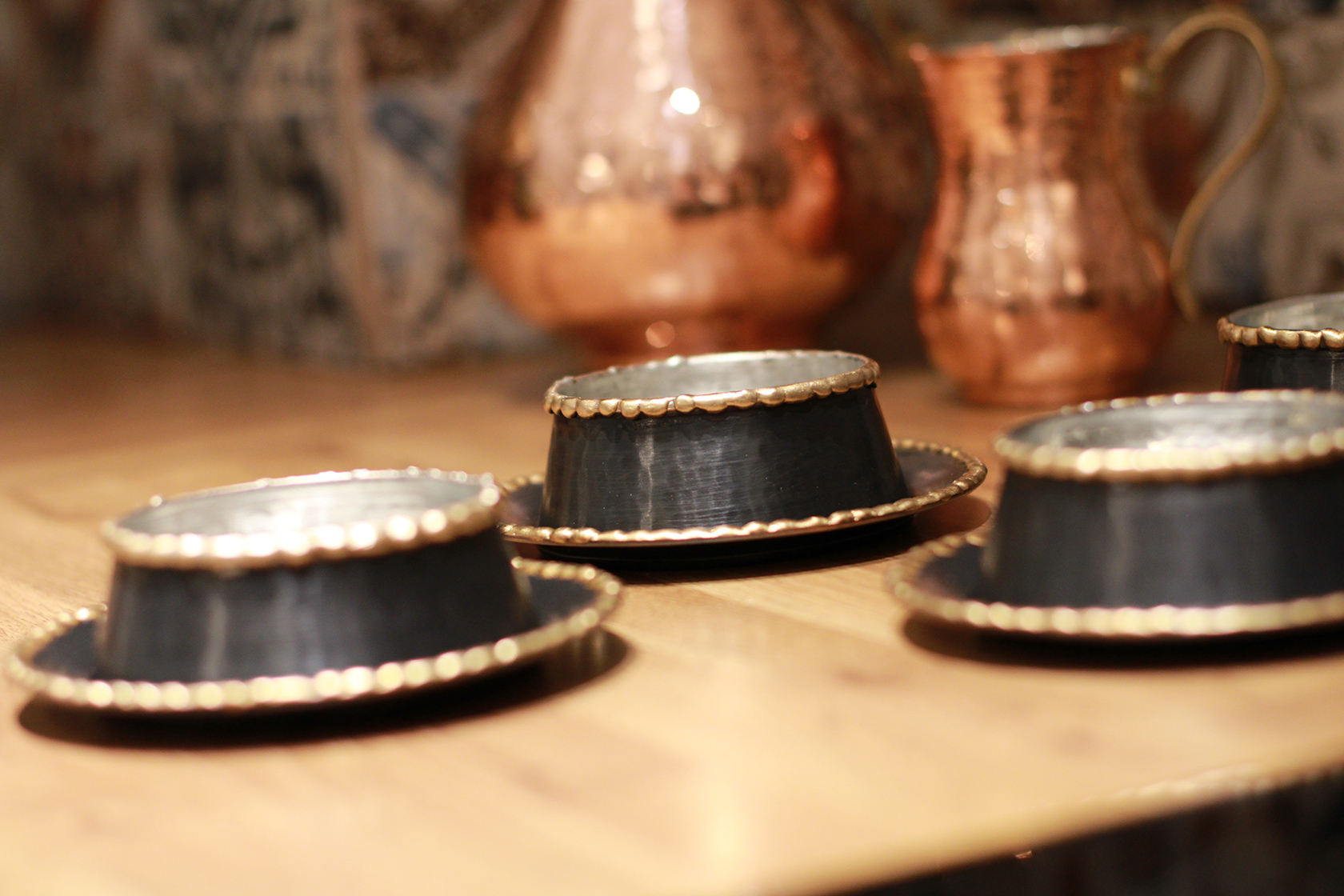 Copper Dessert Bowls, Set of 4