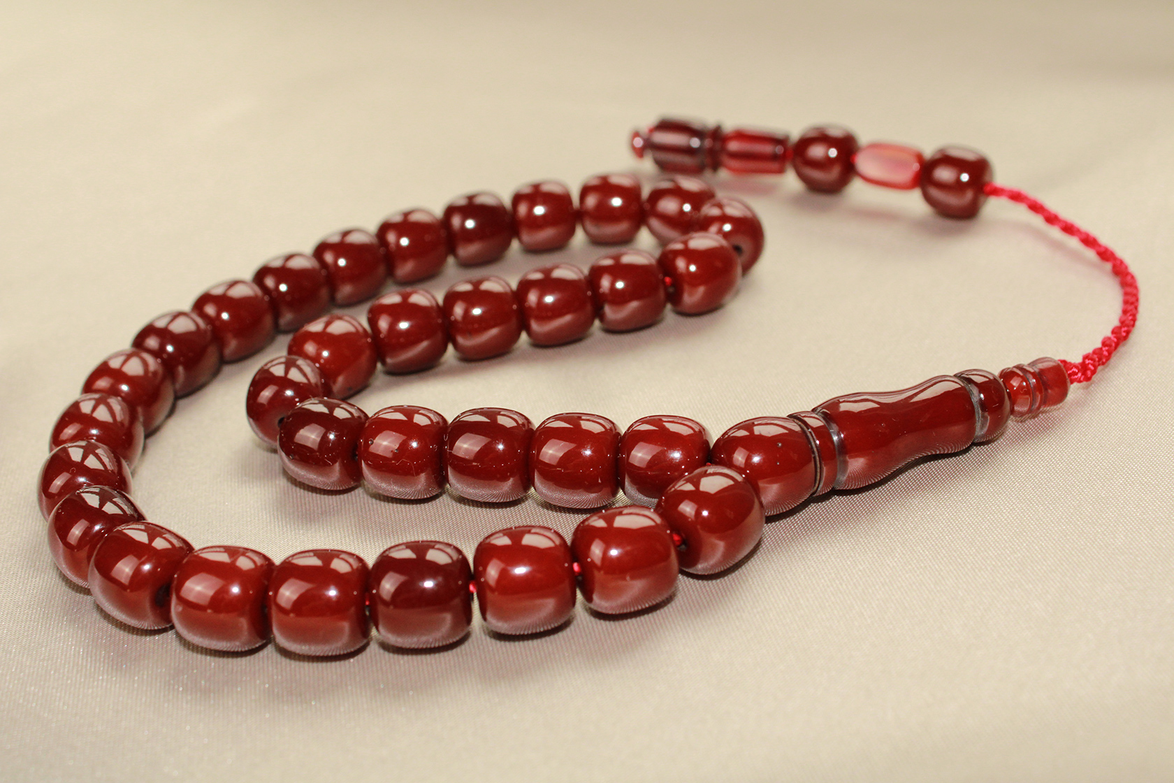 Antique Ottoman Cherry Amber Prayer Bead
