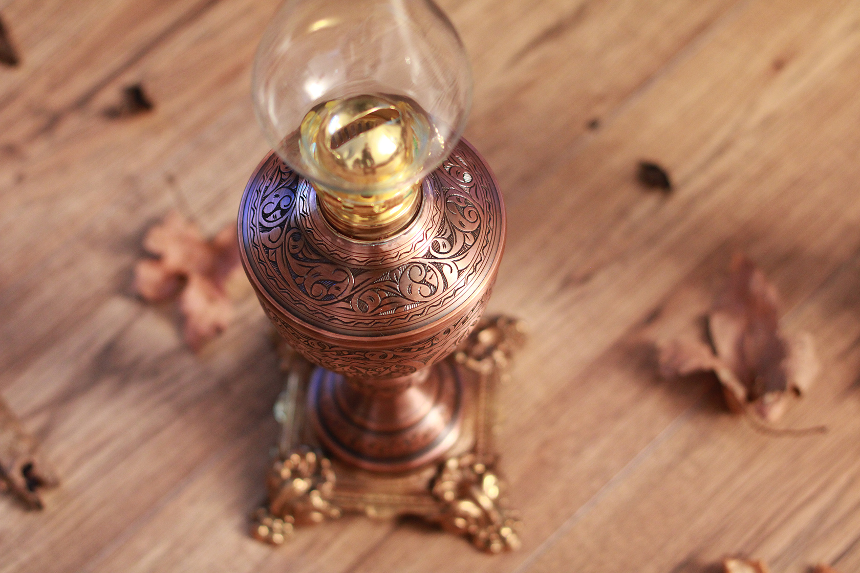 Copper Oil Lamp, Kerosene Lamp