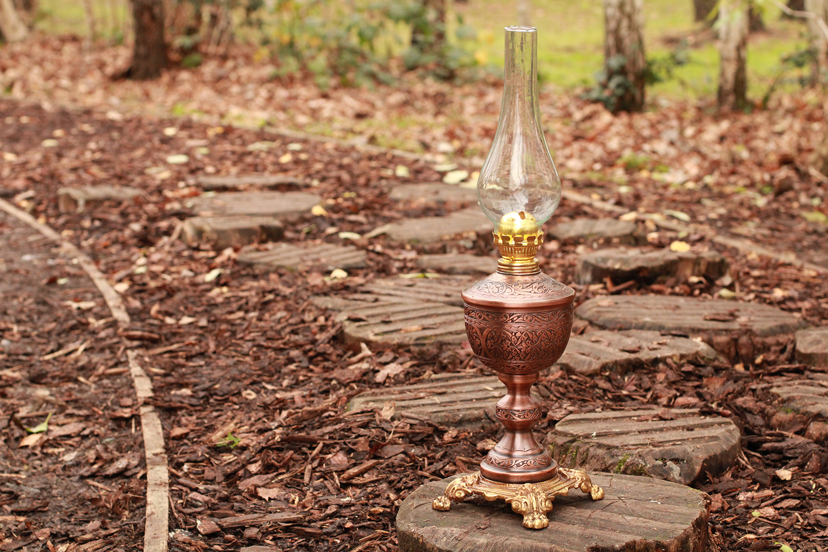 Copper Oil Lamp, Kerosene Lamp